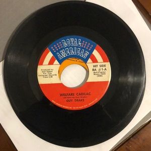Guy Drake Welfare Cadilac Vinyl 45 Record '70 (misspelled version)